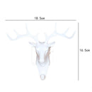 5pcs Self-Adhesive Wall-Mounted Hook Antler Horns Hanger Wall Rack (White)