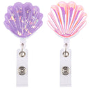 Chest Cards Anti-Lost Clip Retractable Shell Shape Lanyards Badge Holder