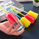 Handy Feeding Cup Infant Baby Bottle Brush Cleaning Tool Sponge Nipple Cleaner