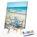 Seaside Lounger Oil Paint By Numbers DIY Handpainted on Canvas Wall Art Unframed