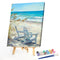 Seaside Lounger Oil Paint By Numbers DIY Handpainted on Canvas Wall Art Unframed