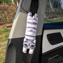 2pcsCartoon Animal Car Seat Belt Cover Plush Shoulder Pad (Cat w/ Big Eyes)