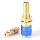 Water Cooled Gas Adapter M10 MIG TIG Welding Torch Hose Connector (Blue) Newly