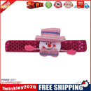 LED Light Glow Xmas Slap Circle Bracelet Wrist Band Gifts (Snoman)