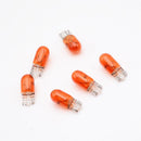 50Pcs Side Indicator 12V 5W Lamp LED Car Light Bulbs Amber Orange 501 T10 W5W