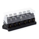 YJ-FB017 Automotive Circuit Blade Fuse Box 6 Ways Car Boat RV Block Holder