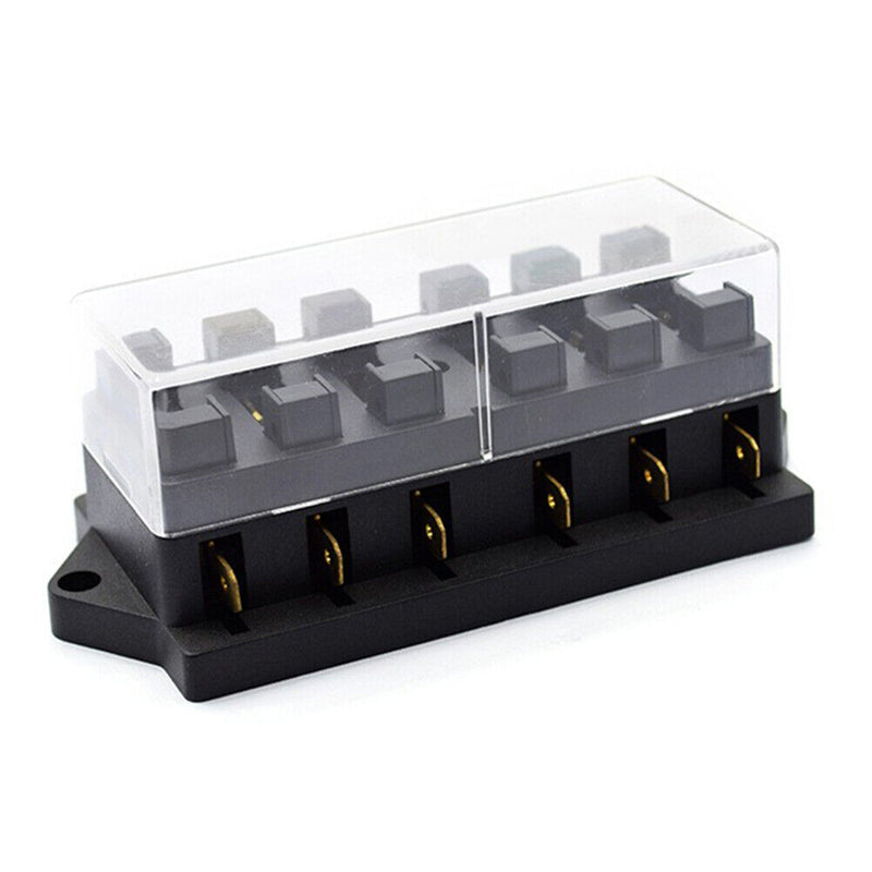 YJ-FB017 Automotive Circuit Blade Fuse Box 6 Ways Car Boat RV Block Holder