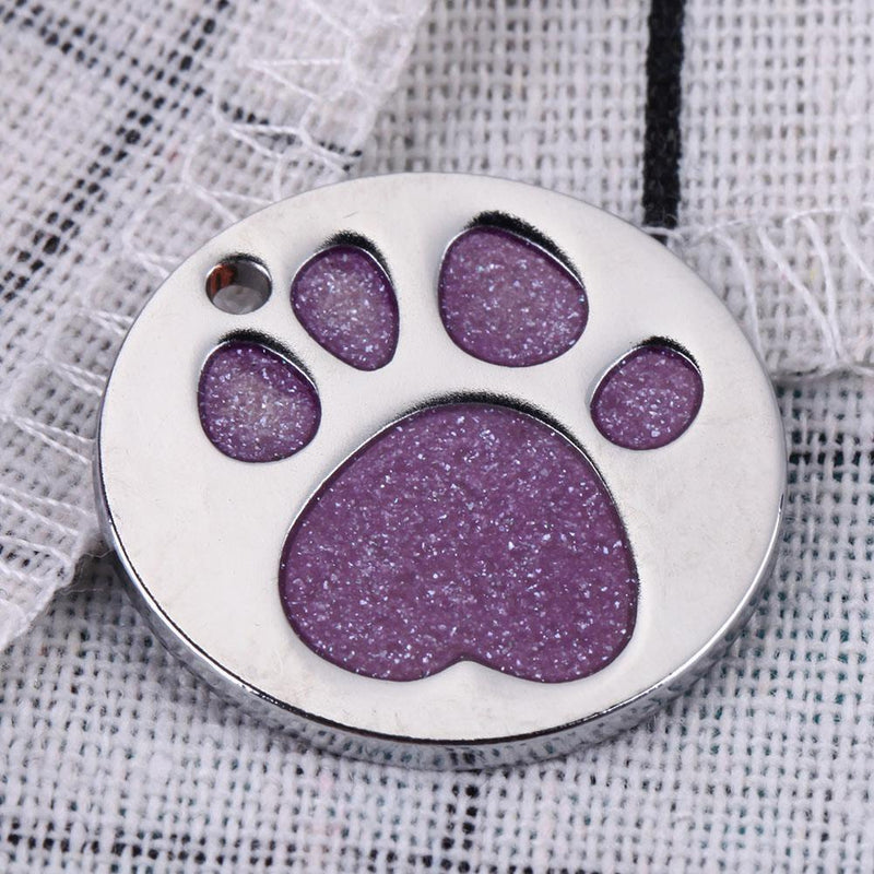 Pet Cat Dog ID Keywords Personalized Round Feet Shape Alloy Hun