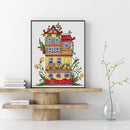 11CT Full Cross Stitch Spring Hat DIY Printed Wall Art Crafts Home Decoration