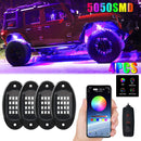Waterproof Car Underglow RGB LED Rock Lights Chassis Music Lamps (1 to 4) Newly