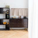 Short Curtain Shading Curtains Home Decor for Window Screen (Brown Grid)