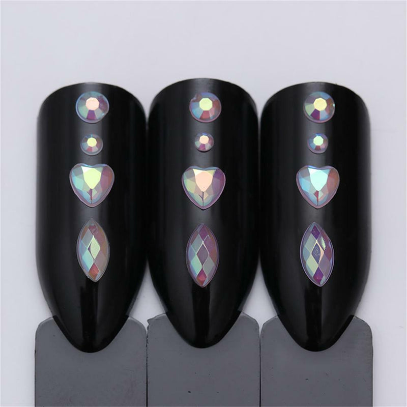Elongated Water Dropped DIY Tips Glass Stone Manicure Decor Nail Art Rhinestone