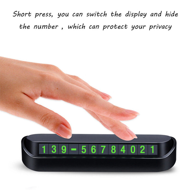 Anti Slip Luminous Car Styling Temporary Stop Phone Number Parking Card Stick