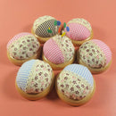 Fabric Needle Storage Holder Pastoral Round Pin Cushion for Needlework Craf