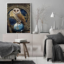 Oil Paint By Numbers Gems Owl Frameless Picture Craft Kit for Room Decoration