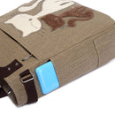 Women handbag canvas bag with cute cat fashion ladies small bags(khaki)
