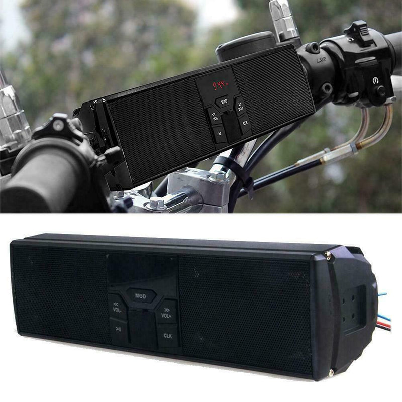 Bluetooth Motorcycle Stereo LED Speaker Audio System FM Radi. USB AUX A5L9