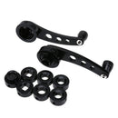 2pcs Aluminum Alloy Car Window Handle Winder Riser Replacement(Black)