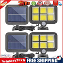 2pcs COB 120LED Solar Motion Sensor Wall Light Outdoor Waterproof Yard Lamp