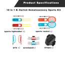 10-in-1 Somatosensory Sports Set Switch Sports Grip Wristband etc for Switch NS