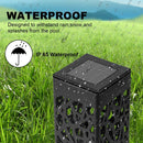Solar Waterproof Hollow Lamp Lawn Stakes Sensor Garden Light (Warm White) Newly