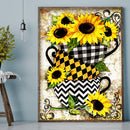 Sunflower Full Round Diamond Painting Wall Art Crafts Home Decoration 30x40cm