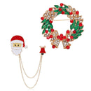 Pins Badges Brooch Snowman Christmas Pin Christmas Broches Broches Metal Chain
