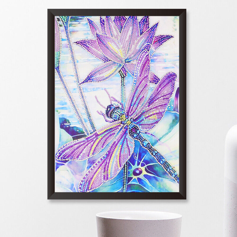 5D DIY Special Shaped Diamond Painting Dragonfly Cross Stitch Mosaic Kits Decor