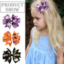 Halloween Day Bow Knot - Babies Girl Ribbon Hair Pins Boutique Clips Accessory