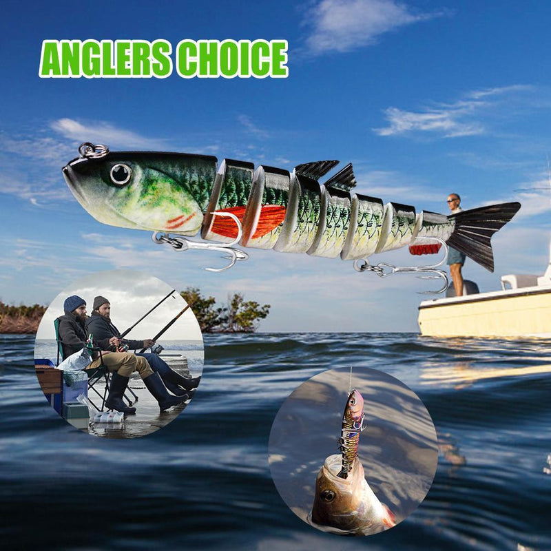 13cm 22g Plastic Lure 8-section Artificial Hard Bait Sea Fishing Tackle (F)