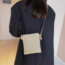 Straw Woven Women Shoulder Bag Summer Beach Vacation Lady Small Purses Handbag