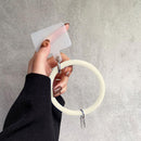 Hanging Ring Phone Silicone Chain Anti-Lost Lanyard Bracelet (Retro White)