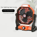 Camping Fan with LED Lamp Portable USB Quiet Cooling Fan for Outdoor Picnic