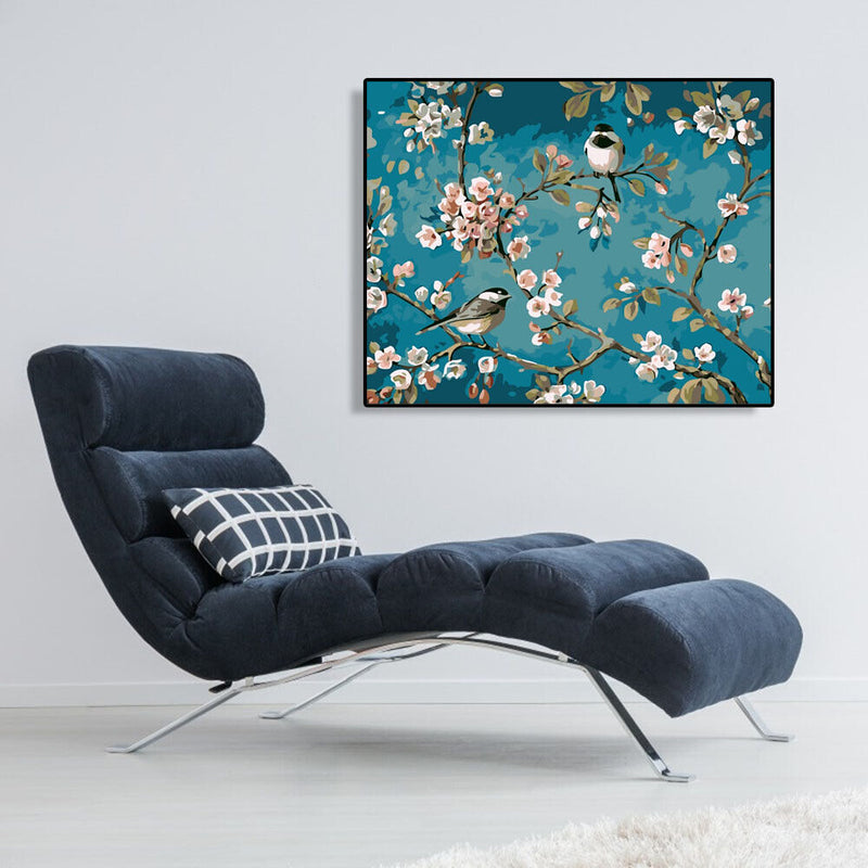 Frameless Painting By Numbers DIY Spring Bird Hand Painted Canvas Oil Picture