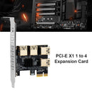 PCIE Adapter Card PCIE 1 to 4 USB Multiplier Hub Riser Converter for Mining