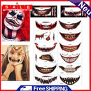 Halloween Clown Mouth Tattoos Removable 12 Piece for Costume Parties Role Plays