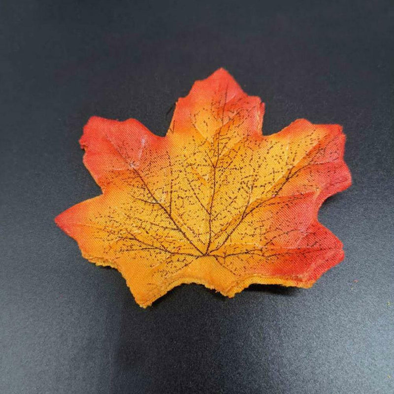 50pcs Fall Silk Leaves Wedding Party Favor Autumn Maple Leaf Decoration Sets hot