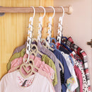 8pcs/set Clothes Hangers Rack Wardrobes Closet Clothing Hook Space Saver