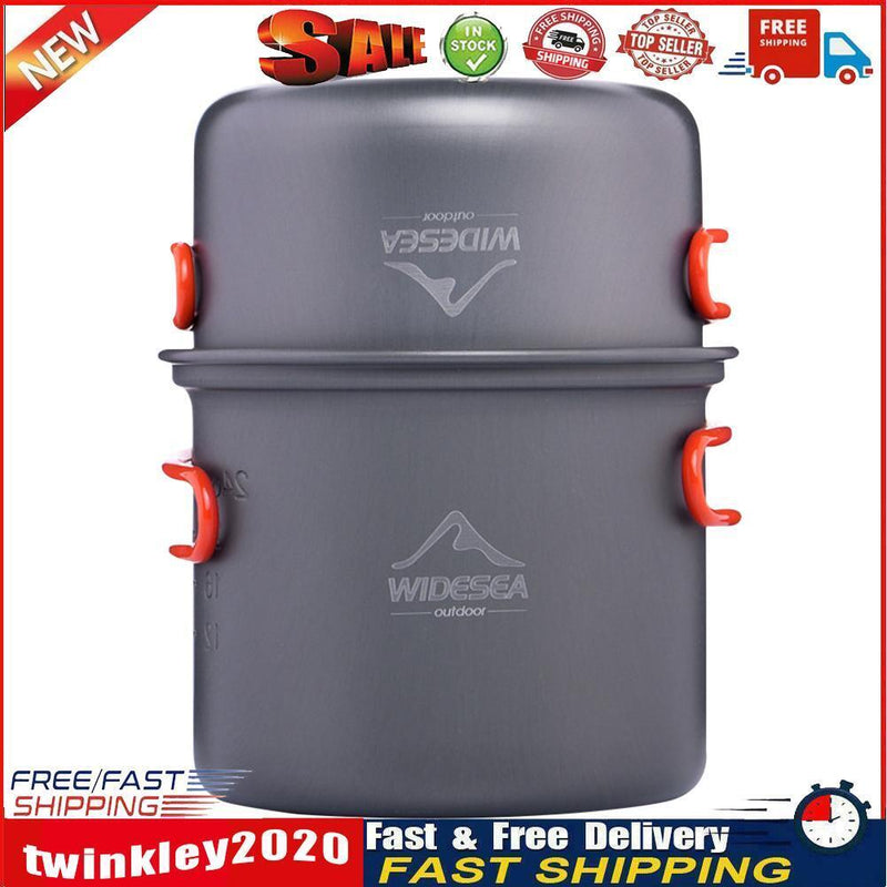 WIDESEA Outdoor Camping Pot Cooking Travel Hiking 1 Person Cookware Sets Newly