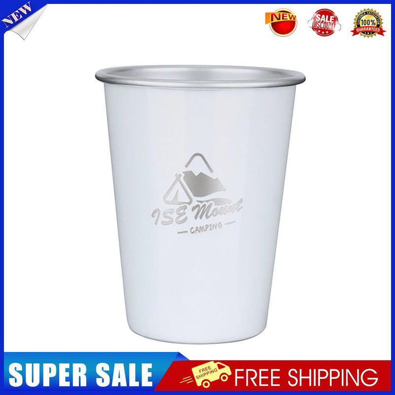 Stainless Steel Camping Cup Outdoor Travel Coffee Beer Drinks Mugs (White)