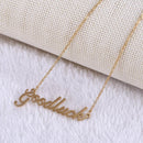 Fashion Women Letter Goodluck Pendant Charm Clavicle Chain Necklace Jewelry