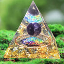Orgone Pyramid Crystal Amethyst Peridot Healing Stone Energy Generator (C) Newly