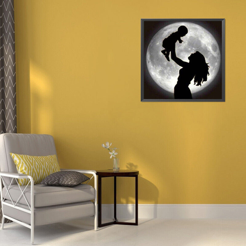 5D DIY Diamond Painting Kit Mom and Baby Full Round Drill Wall Decor Mother Gift