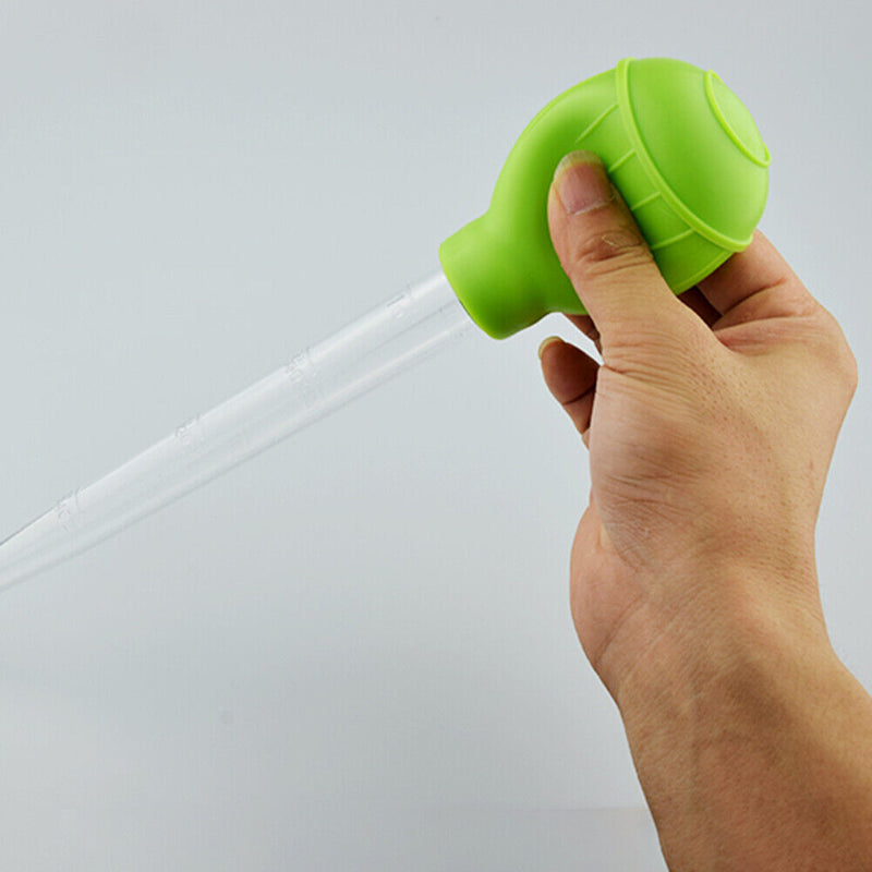 Manual Fish Tank Aquarium Feed Water Changer Mini Suction Pipe Tool (Green)