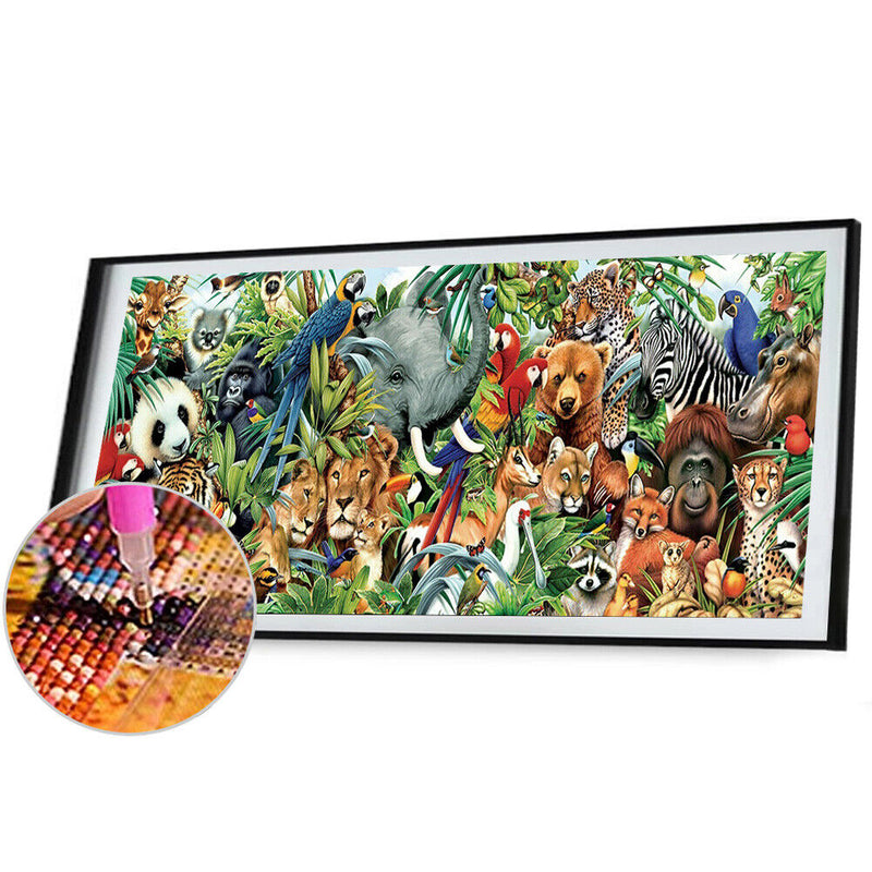 5D Diamond Painting Animal Party Full Square Rhinestone DIY Home Decoration Gift