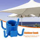 Beach Sunshade Umbrella Hooks Outdoor Travel Four-leg Plastic Hook (Blue) Newly