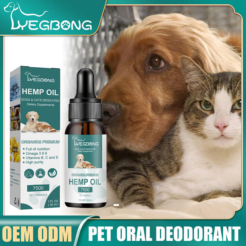 Pet Pain Relief Oil Calming Aid for Cats Dogs Joint Support Immune Skin Health