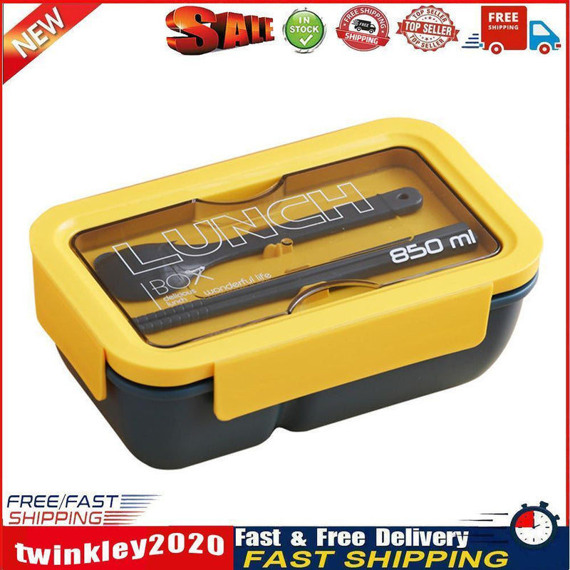 Microwave Lunch Containers Box with Compartments Food Container (Blue) Newly