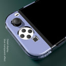 Crystal Clear Anti-Scratch Case for NS OLED Transparent Flip Skin (Blue) Newly