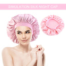 Satin Bonnet Silk Sleep Cap Adjustable Large Hair Bonnet with Elastic Soft Ba